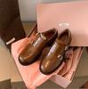 Versión de Piel de Vaca~ Nuevos Zapatos Individuales Retro Exquisitos Tallados Estilo Barroco Británico de Moda, Zapatos de Cuero Monk para Mujer para Otoño e Invierno