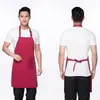 Delantales personalizados con logo impreso, impermeables y resistentes al aceite, adecuados para estudios de arte, tiendas de té de leche, restaurantes occidentales y repostería, disponibles para dropshipping, color sólido y diseño simple