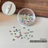 Rhinestones de color Chunri Hua Zi de corte 33 con base puntiaguda para arte de uñas, rhinestones redondos multicolores multifacéticos súper brillantes para decoración de uñas DIY