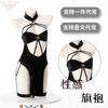 Nueva lencería sexy COS brillante cheongsam caliente hueco dividido juego de rol uniforme traje de tentación