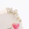 Abanico coreano Alas de Ángel de Cristal alas de mariposa alas de águila pájaro menisco lagarto perlado clip de oreja gancho de oreja