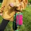Bolsa Transversal Color-Blocking Dopamina para Homens e Mulheres, Leve para Esportes ao Ar Livre, Bolsa com Cordão para Garrafa de Água, Bolsa de Viagem para Celular