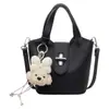 Bolso Único Texturizado Bolso Tote Pequeño para Mujer 2026 Nuevo Bolso Cubo Simple Versátil Bolso de Hombro Cruzado Bolso de Moda