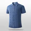 Camisa Polo Camiseta Cardigan Casual de Negócios Versátil Cor Sólida Gola Lapela Moda Slim Fit Primavera Verão Luxo Leve