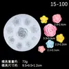 9 até rosa flor silicone molde bolo açúcar chocolate bolo borda decoração gota cola molde mancha lote