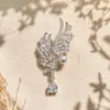 Asas de anjo Micro-incrustado Zircon Corsage Broche Feminino Estilo Coreano High-end All-match Roupas Acessórios Moda Feminina Elegante Broche