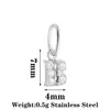 Nuevo Colgante de Acero Inoxidable Letra Zirconia Venta Caliente Accesorios para Collares Pendientes DIY 26 Dijes de Letras Inglesas A-Z
