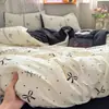 2026 Nuevo Modelo Juego de Cama Estampado de Gasa de Doble Capa tipo Nube de Cuatro Piezas, Funda Nórdica, Juego de Sábanas de Tres Piezas