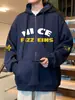 Sudadera cárdigan para hombre, nueva colección otoño/invierno 2026, estilo casual americano, chaqueta con capucha y estampado de letras, top oversized de moda