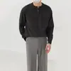 Suéter de punto con cuello Henley en V y manga larga para hombre, estilo Old Money, lujo ligero, negocios, punto para primavera y otoño, venta al por mayor de fábrica transfronteriza