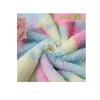 Tela de Peluche Larga Colorida Tie-Dye, Suave Peluche Multicolor Imitación Conejo Gradiente Juguete de Peluche Material PVC