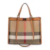 Bolsa de Mão Transfronteiriça Moda Grande Capacidade Bolsa de Trabalho Feminina Nova Cor Contrastante Bolsa de Ombro Moda Europeia e Americana Bolsa Tote Feminina
