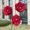 3 Flores Artificiais de Hibisco e Peônias Monet para Casamento e Decoração de Casa Atacado