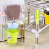 Estante de piso de acero inoxidable de múltiples capas para macetas al por mayor de fábrica, estante de almacenamiento de lavabo, estante de almacenamiento para baño