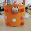 Bolsa de Feltro Balde de Armazenamento de Feltro Lua Cheia do Bebê Celebridade da Internet Caixa de Presente Doce Cesta de Feltro Desenho Animado