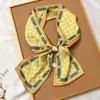 Pañuelo de Seda Estilo Francés Diadema Otoño Delgado Perezoso Vintage Pañuelo de Seda Pequeño Largo para Mujer Cinta Bufanda Decorativa Pañuelo de Cabeza Cinta