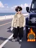 Ropa de Invierno para Niños Etiqueta Blanca Trasera Chaleco de Algodón Estilo Coreano Chaqueta de Algodón Gruesa sin Mangas para Niños Ropa de Abrigo Chaqueta de Algodón para Bebé