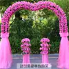Arco de Flores para Casamento Arco de Flores de Seda Novo Modelo para Evento de Celebração de Inauguração de Loja Decoração de Arco de Casamento Arranjo de Flores Suporte de Flores