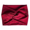 Nueva banda para el cabello cruzada para mujer, accesorio para el cabello de color sólido, elástica, versión ancha, banda para el cabello de yoga, pañuelo de algodón absorbente de sudor antitranspirante en stock