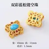Acessórios Dourados com Areia Estilo Nacional Pingente Colorido Esmaltado Com Furo Alta Retenção de Cor Acessórios para Miçangas diy Pingentes para Pulseira Colar Venda por Atacado