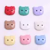 Botões de Gatinho Cartoon Coloridos de Dois Olhos Acessórios de Cabelo DIY Presilhas de Cabelo Grampos de Cabelo Patches Capa de Celular Tamancos Decorações de Sapato Acessórios