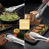 Pinzas para Comida de Acero Inoxidable 304 para Hotel Auto-Servicio al por Mayor Pinzas para Comida Multiusos Recortadas para Barbacoa Fritura Buffet