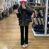 Jeans Rectos Negros Edición Estrecha para Mujer Moda Otoño e Invierno Estilo Nuevo Explosiones Aspecto Delgado Pantalones Tubo Pequeños Largos