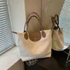 Bolsa de Hombro Casual de Pana para Mujer, Gran Capacidad, Bloques de Color Elegantes, de Mano, Estilo Bolso Longchamp, Bolso de Moda para Estudiante de un Solo Hombro