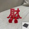 Decoración de escritorio creativa de Año Nuevo, letrero de carácter auspicioso, fortuna, prosperidad, felicidad, riqueza, tridimensional móvil de impresión 3D, el más vendido