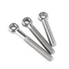 Perno de ojo de acero inoxidable 304 tornillo de ojo ojo con agujero tornillo ojo de pez M5M6M8M10M12