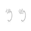 Ruye Plata Esterlina 999 Amor Aretes Mujer Simple Elegante Lujo Ligero Aretes de Botón de Alta Gama Mujer Estilo Mori Retro Corea del Sur Mujer