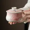 Taza de Cerámica Rosa Degradado Pintada a Mano de Peonía para Té y Café Juego de Té de Color Bajo Esmalte Uso en Oficina y Hogar Taza de Té con Asa Taza