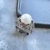 Anillo para Hombres Mayores Apertura Ajustable Estilo de Corte para Mujeres Diseño Retro de Nicho Marca de Moda Anillo de Estilo Frío Dedo Índice