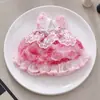 Vestido popular de renda rosa para bonecas, vestido de princesa, acessórios de vestuário para bonecas, acessórios criativos de fantasia para bonecas de algodão