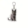 Gato Plátano Gato Feliz Llavero Acrílico Gato Comida Paquete de Expresiones de Cabeza de Gato Llavero Divertido