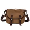 Bolsa transversal de lona masculina, bolsa carteiro retrô, bolsa de ombro de grande capacidade, bolsa para câmera de trabalho, durável e prática