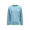 Camiseta de manga larga para hombre, color liso, corte holgado, para primavera y otoño, estilo americano casual, cuello redondo, top versátil de moda callejera INS