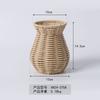 Jarrón Decorativo Estilo Pastoral Tejido a Mano Rattan Plástico Jarrón para Interior Escritorio Gabinete Flor Seca Decoración Creativa para el Hogar