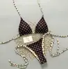 Traje de baño sexy con estampado de leopardo transfronterizo europeo y americano de comercio exterior para mujer, bikini de dos piezas con cuello halter, modelo nuevo 2026, venta al por mayor
