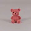 Nuevos Mini Adornos de Animales Caricatura Estéreo Color Sólido Oso Accesorios DIY Venta al por Mayor Estéreo Color Sólido Oso Sentado Accesorios