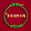 Pulseira de fio vermelho do Ano Shao Yang, feita à mão, pode ser usada com acessórios dourados, resistente à cor, unissex, pulseira trançada de estilo étnico