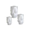 Molde de Silicona Zongbo DIY Geométrico Giratorio de Hilo para Vela Molde de Silicona con Forma Asimétrica para Vela de Aromaterapia Molde de Yeso