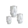 Molde de Silicona para Velas Giratorias Espirales Geométricas DIY Amapola Molde de Yeso para Velas Aromáticas Cilíndricas Irregulares