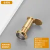 Espejo de puerta de ojo de gato de cobre puro, lente de mirilla gran angular HD de 220 grados, antirrobo, antipalanca, para hotel, ojo de oveja