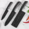 Conjunto de facas de cozinha Lâmina Negra para uso doméstico, conjunto de três peças, faca de cozinha para frutas, faca de fatiar de aço inoxidável, conjunto de facas de chef para comida complementar