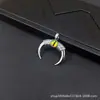 Collar Colgante Ojo del Diablo Cuerno Mitología Antigua Europea y Americana Cadena de Suéter de Venta Caliente Transfronteriza Accesorios de Comercio Exterior Al por Mayor