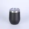 Taza de Huevo de Cáscara de Huevo de Acero Inoxidable 304 de Amazon Transfronteriza 12 oz Forma de U Doble Capa al Vacío Taza de Vientre Grande Copa de Vino Tinto Regalo