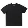 Camiseta Lisa Plus Size para Homens e Mulheres, Blusa Pulôver de Verão com Gola Redonda, Camiseta Versátil de Algodão Pesado, Estampa Personalizada no Atacado
