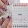 Beleza Completa Transfronteiriça Novos Adesivos de Nail Art Laços Mini Fofos Laços Combinando Cores Adesivos de Nail Art de Laços