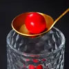 Cuchara de Acero Inoxidable con Forma de Calabaza y Punta Redondeada, Cuchara para Aceite, Cuchara para Mezclar, Cuchara para Condimentos, Cuchara para Hielo, Cuchara para Servir, Grado Alimenticio, Estilo Lujo Ligero